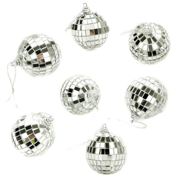 Glass Ball Black & White Stars Black White Glitter Star Decorative Christmas X-MAS